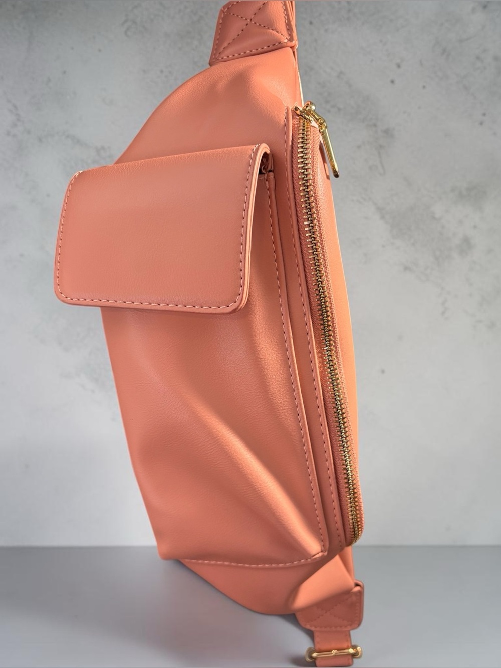 Stylish Pink Women's Crossbody Bag by BECOOL. Prettiest colour. Gold accents